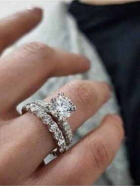 Silver ring set